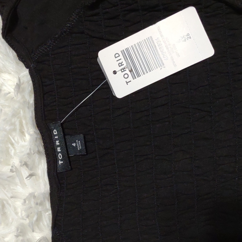 Torrid Black Babydoll Top size 4XL Smocked 4XL - Picture 10 of 11